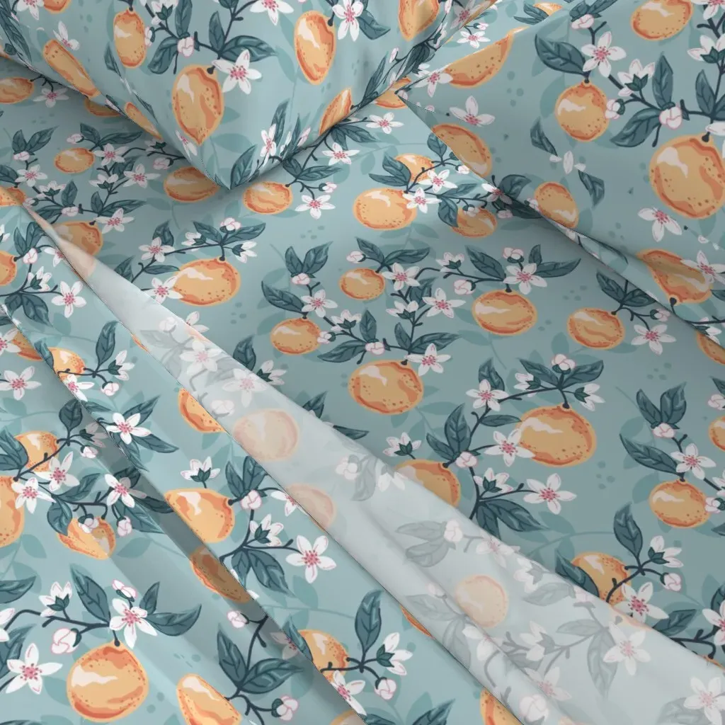 Sunrise Orange Blossom Queen Sheet Set - Orange alternate view