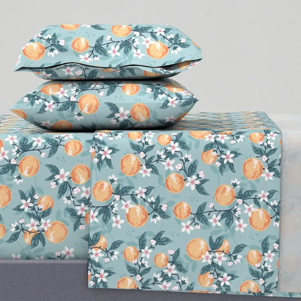Sunrise Orange Blossom Queen Sheet Set - Orange product