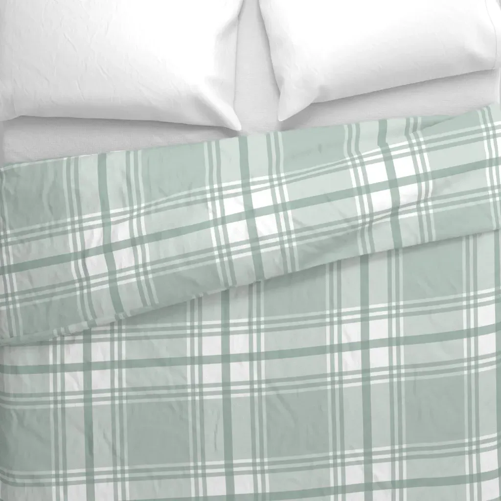 Sunroom Plaid Breakwater Duvet Cover - Sage Green alternate view