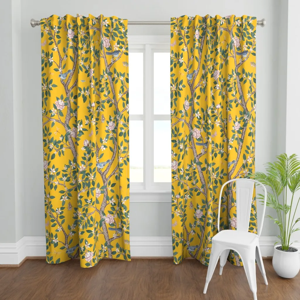 Sunshine Elsie's Garden Curtain Panel - Yellow product