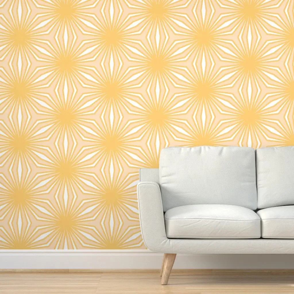 Sunshine In My Heart Peel and Stick Wallpaper - Peach product