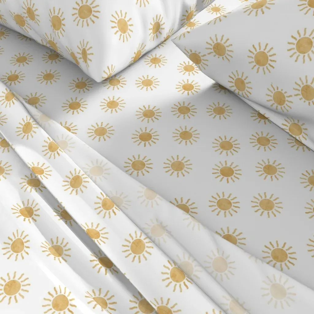 Sunshine Sun Coordinate Twin XL Sheet Set - Gold alternate view