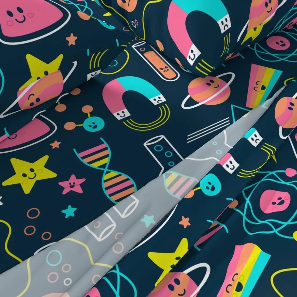 Super Cute Science Twin XL Sheet Set - Teal alternate view