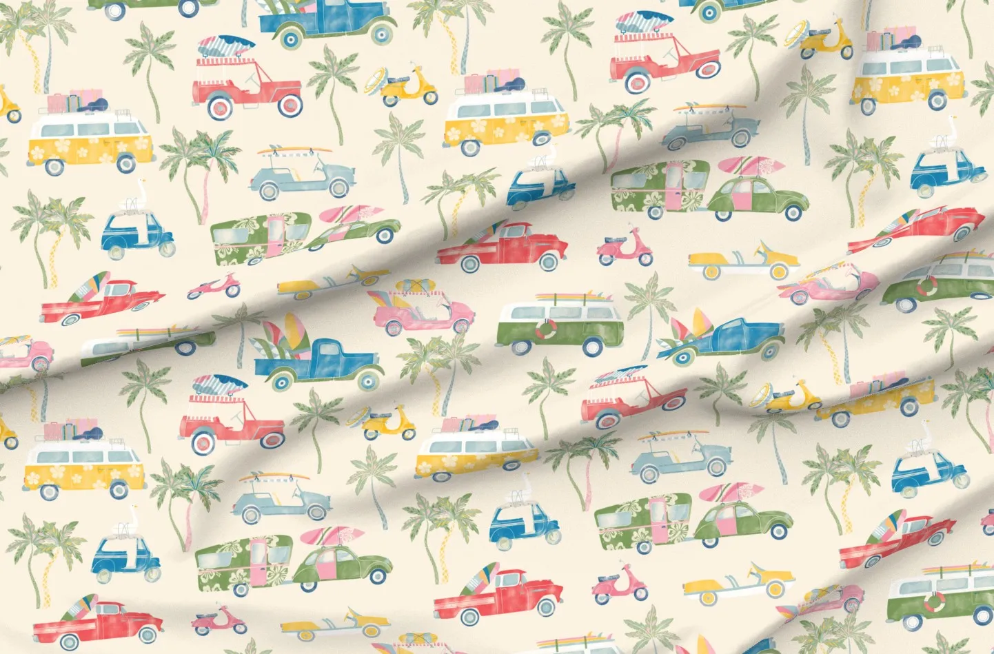 Surf Side Cruisers Ride The Tide Sport Pique Fabric - Blue product