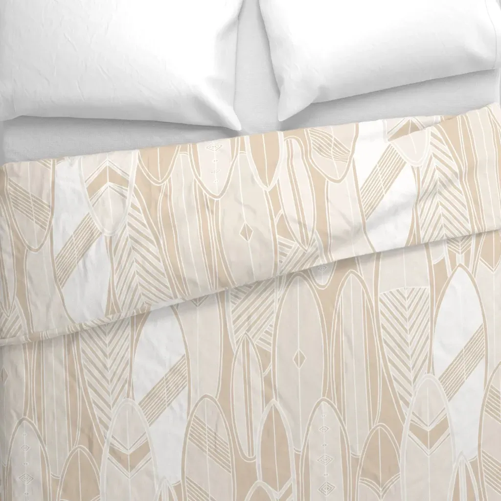 Surfboard Summer XL Duvet Cover - Beige alternate view