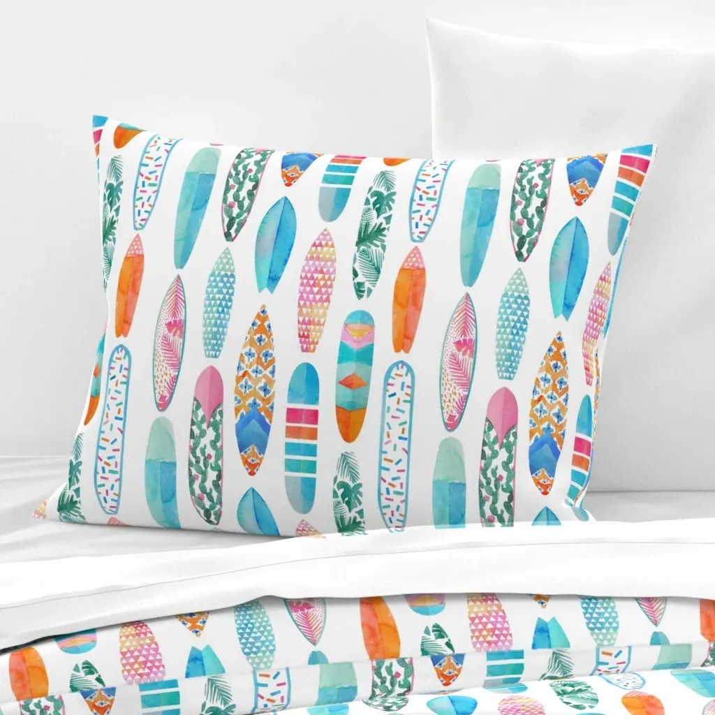 Surfboards Standard Knife Edge Cushion Cover - Turquoise, Cotton product