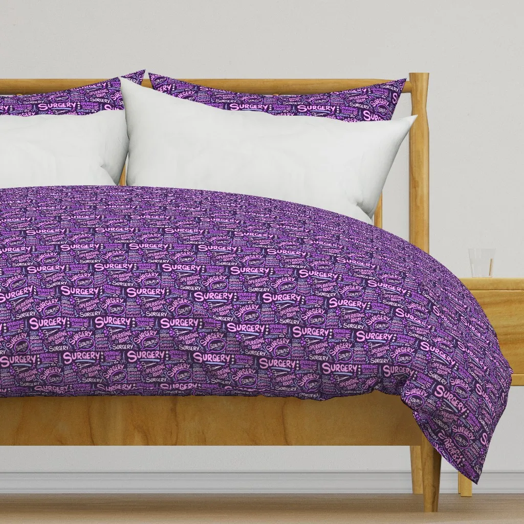 Surgery Scribbles Duvet Cover - Purple product