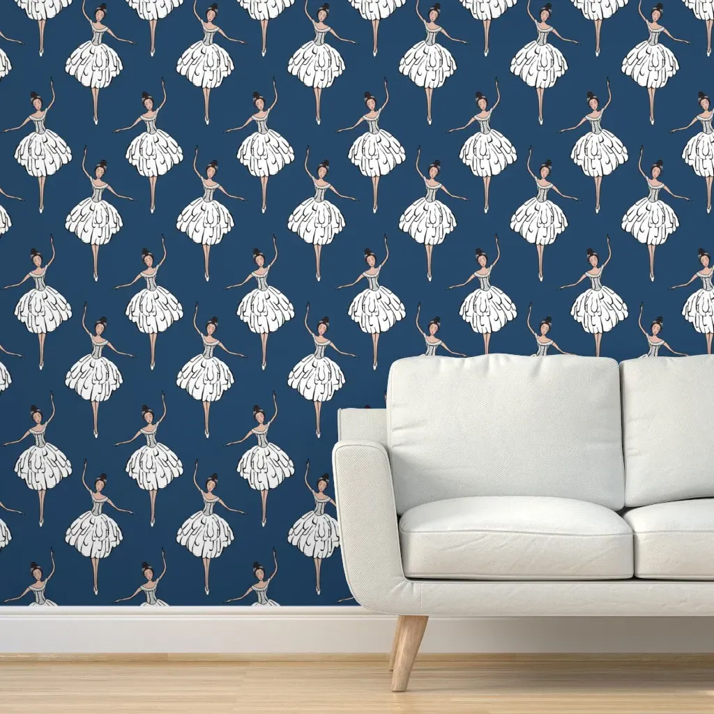Swan Lake Peel and Stick Wallpaper - White product