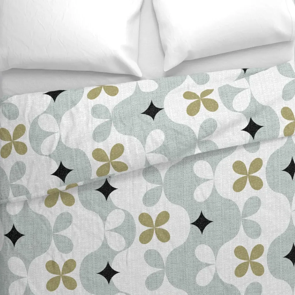 Sway Duvet Cover - Light Teal alternate view