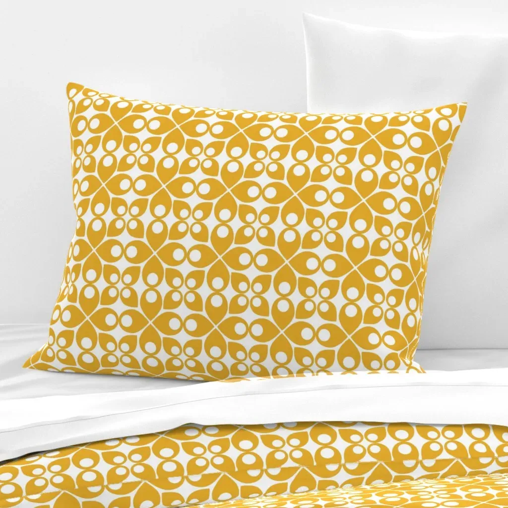 Swedish Gold Wide Cotton Sateen Standard Knife Edge - Golden Yellow product