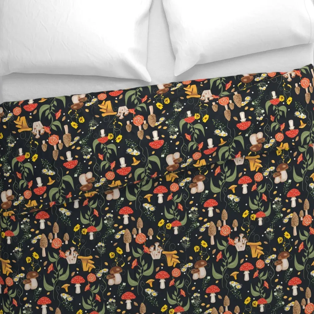 Sweet Mushroom Magic Small Duvet Cover - Red alternate view