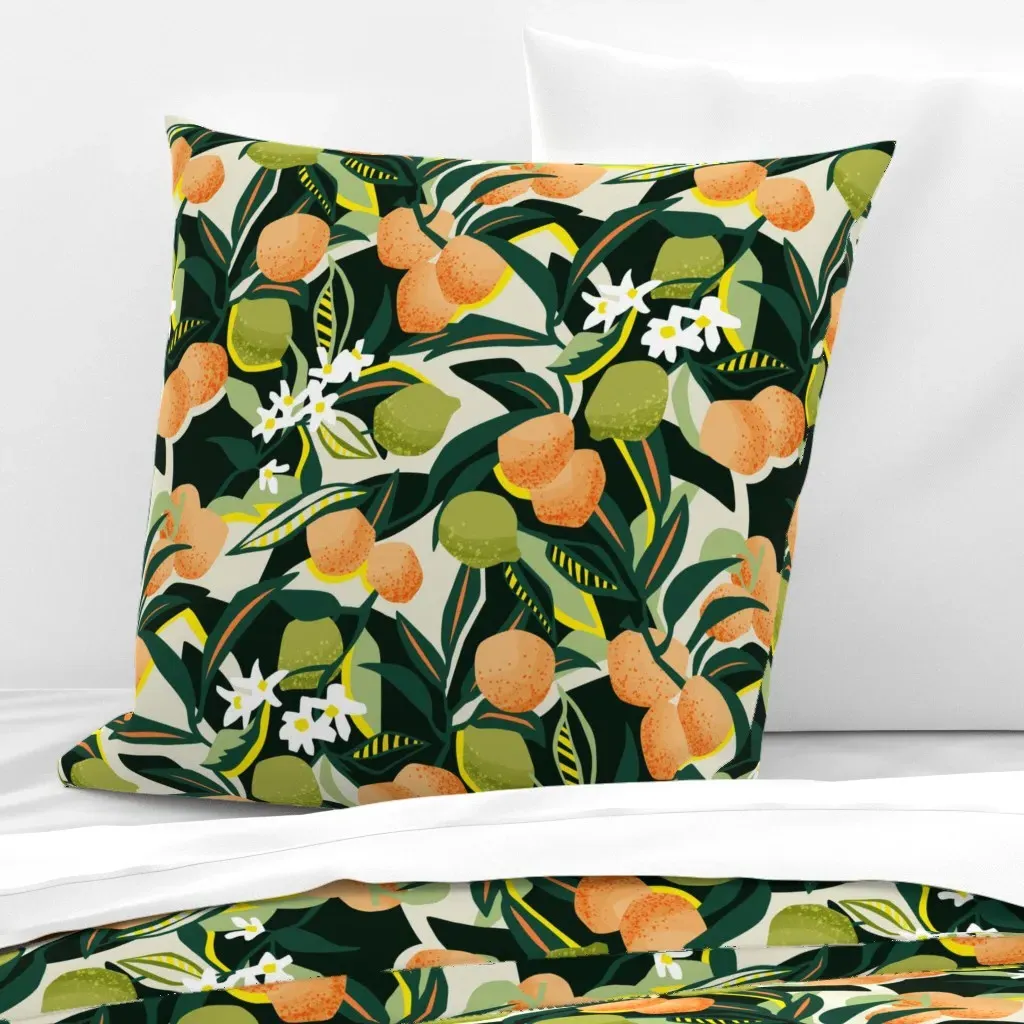 Sweet Orange Lime Euro Pillow Sham - Orange product