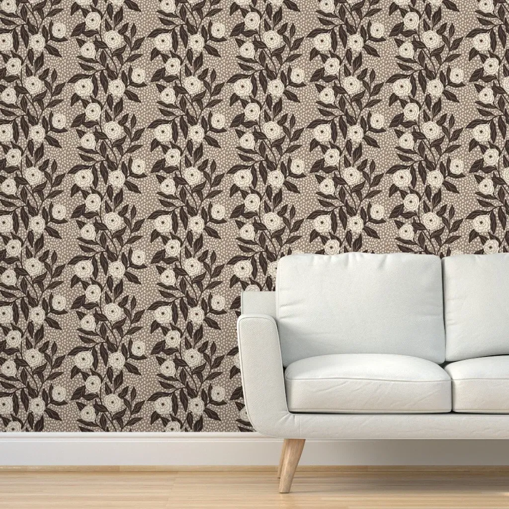 Sweet Vines Peel and Stick Wallpaper - Dark Brown product