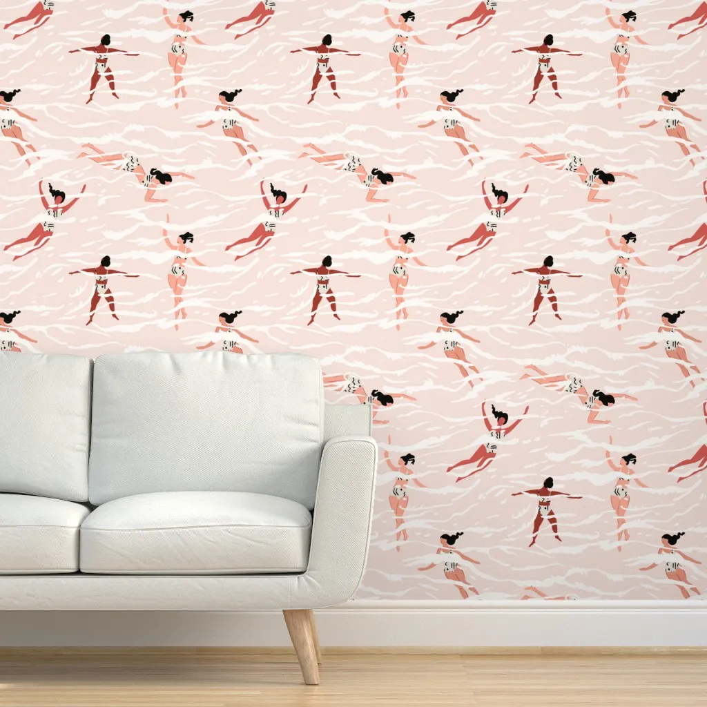 Swim Candy Peel and Stick Wallpaper - Pink product