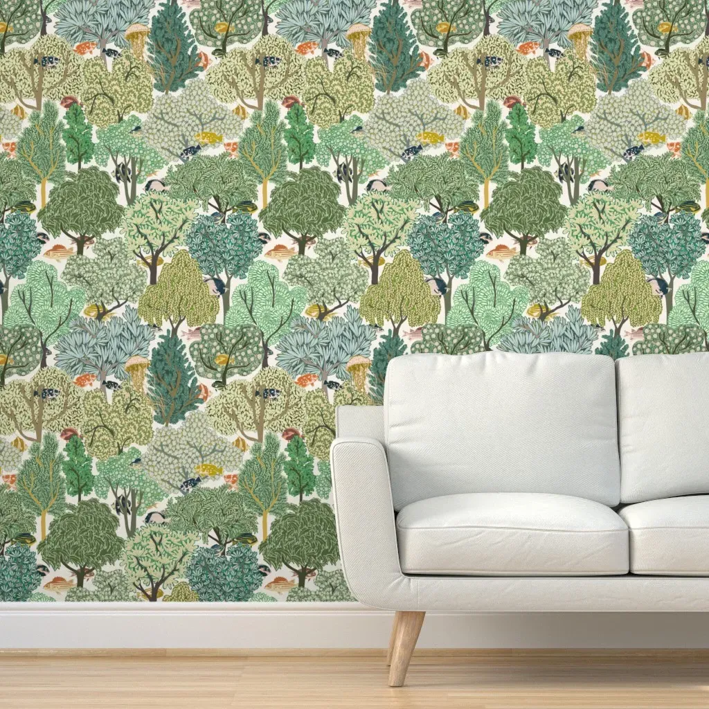 Swim In The Woods Peel and Stick Wallpaper - Green product