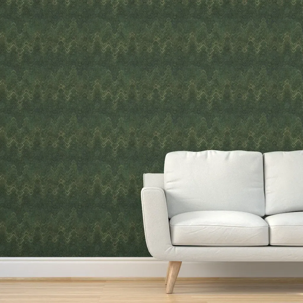 Sylvan Peel and Stick Wallpaper - Dark Olive Green product