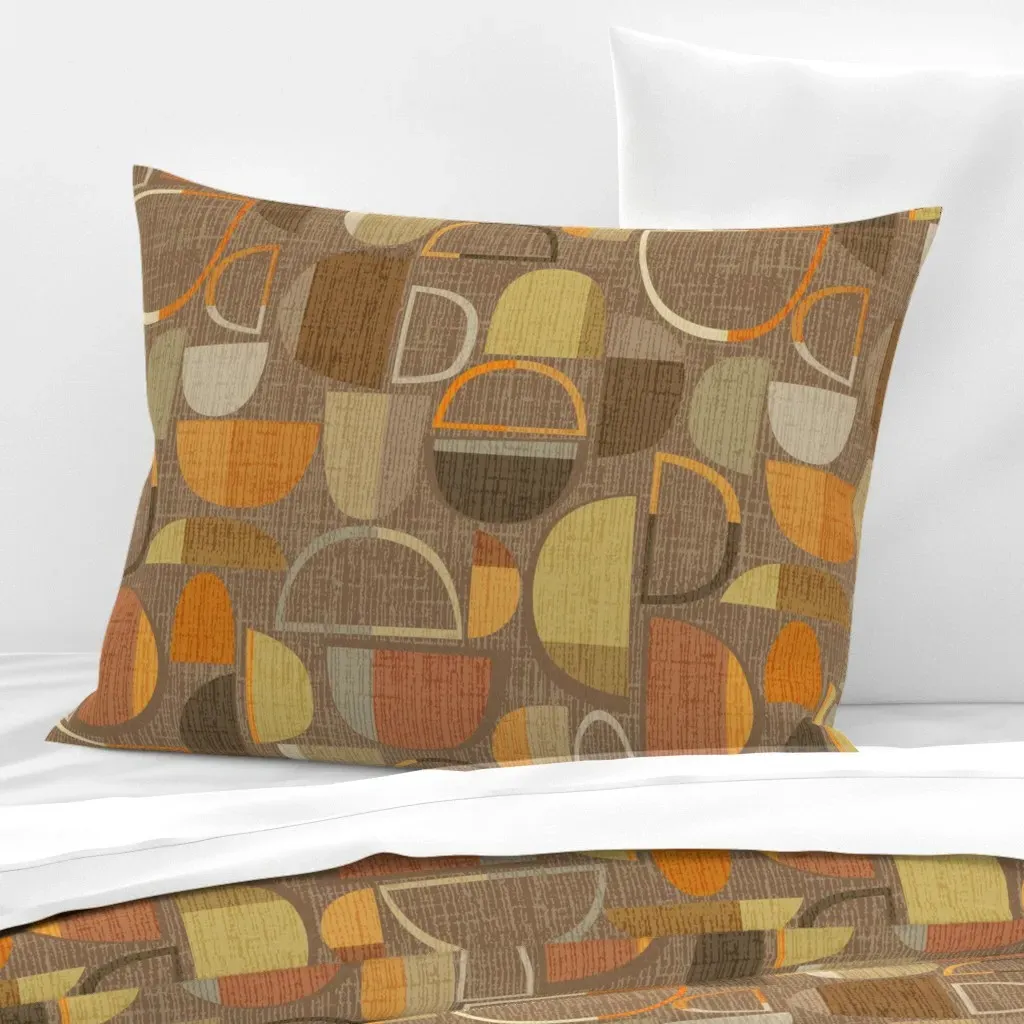 Synchronicity Standard Knife Edge Cushion Cover - Brown, Cotton Sateen product
