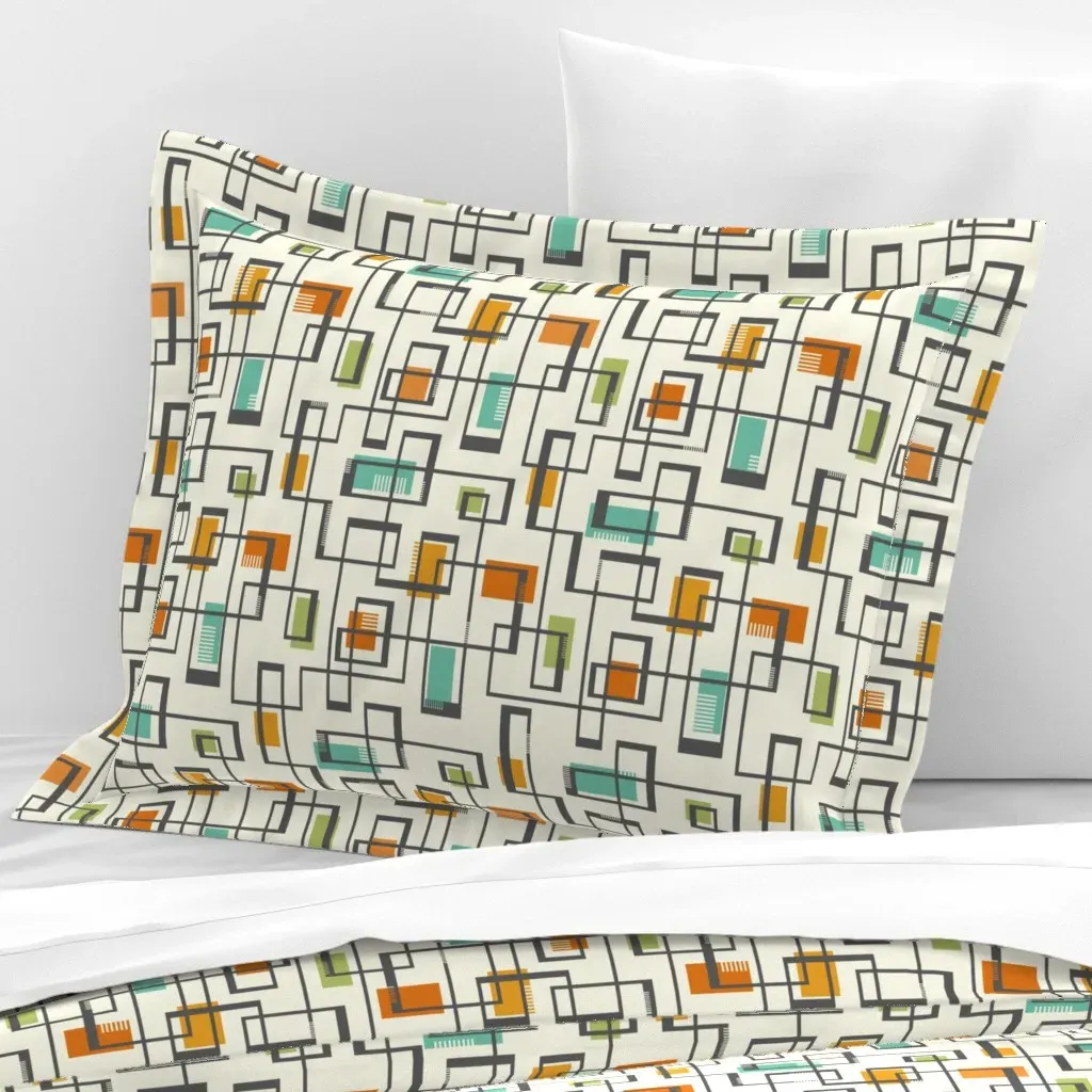Systems Wide Standard Flanged Pillowcase - Orange, Cotton Sateen product