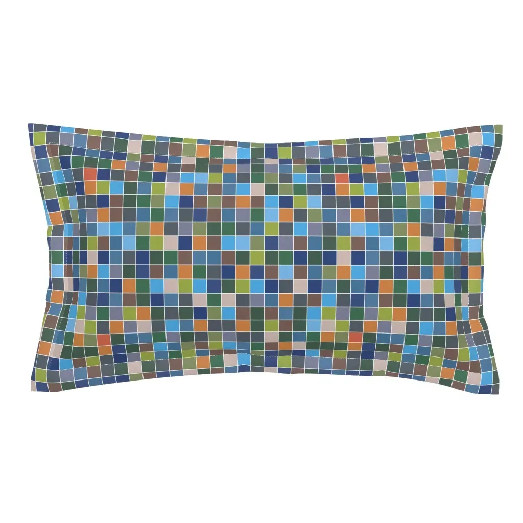 Take A Hike Kiwiana Mosaic King Pillow Sham - Blue product