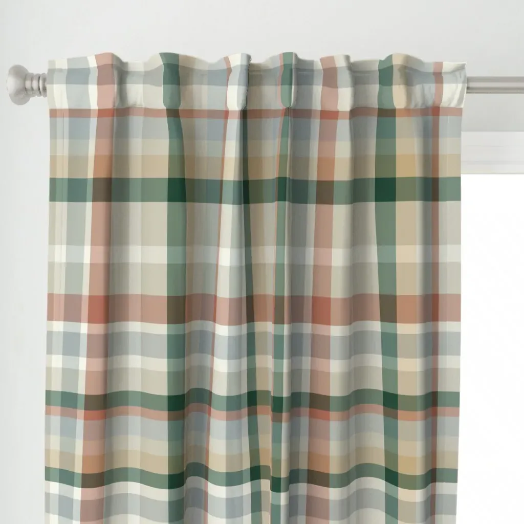 Tam O'Shanter Plaid Curtain Panel - Beige alternate view