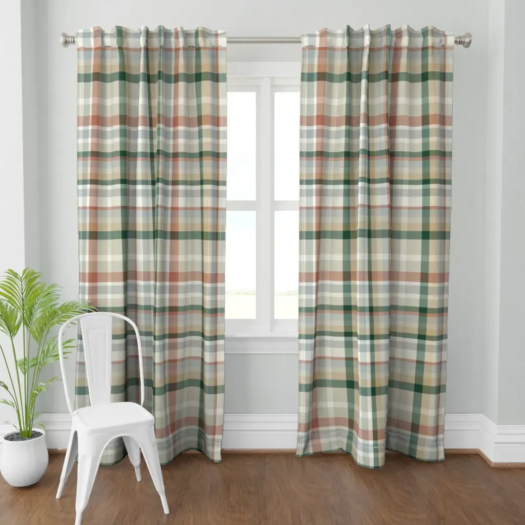 Tam O'Shanter Plaid Curtain Panel - Beige product