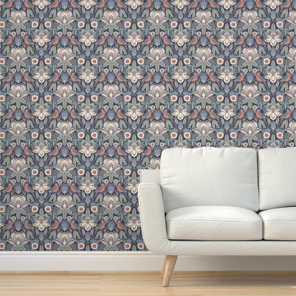 Tanager Magnolia Peel and Stick Wallpaper - Coral product