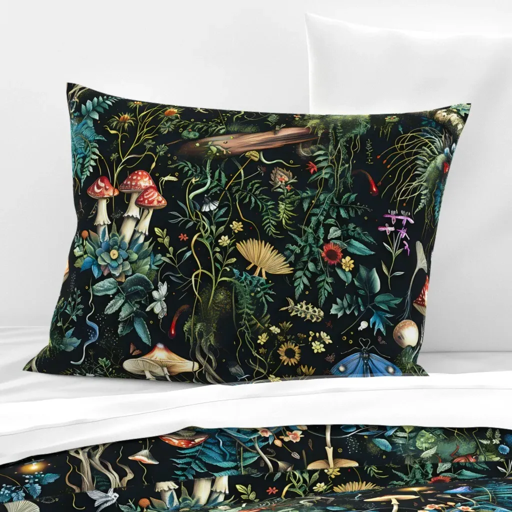 Tangle Below Standard Knife Edge Cushion Cover - Green, Cotton Sateen product