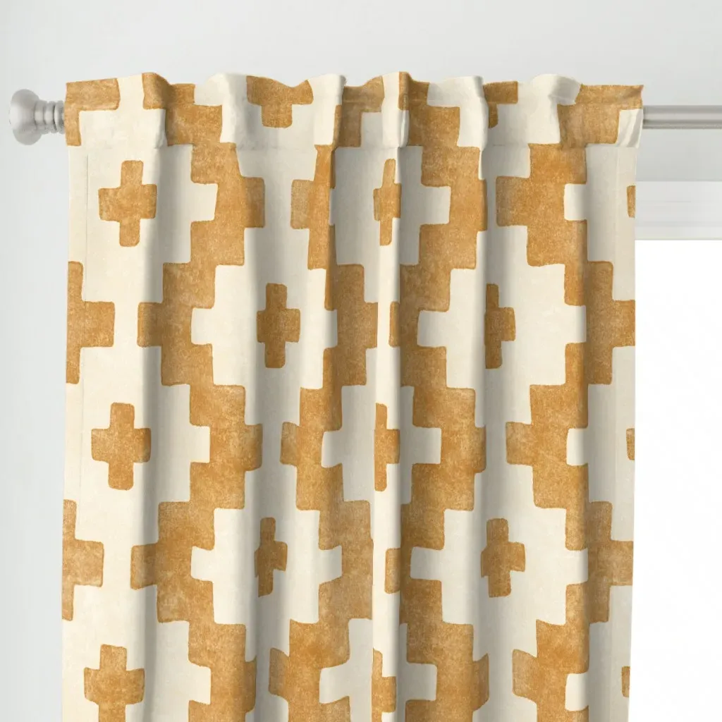Taos Extra Large Curtain Panel - Burnt Sienna alternate view