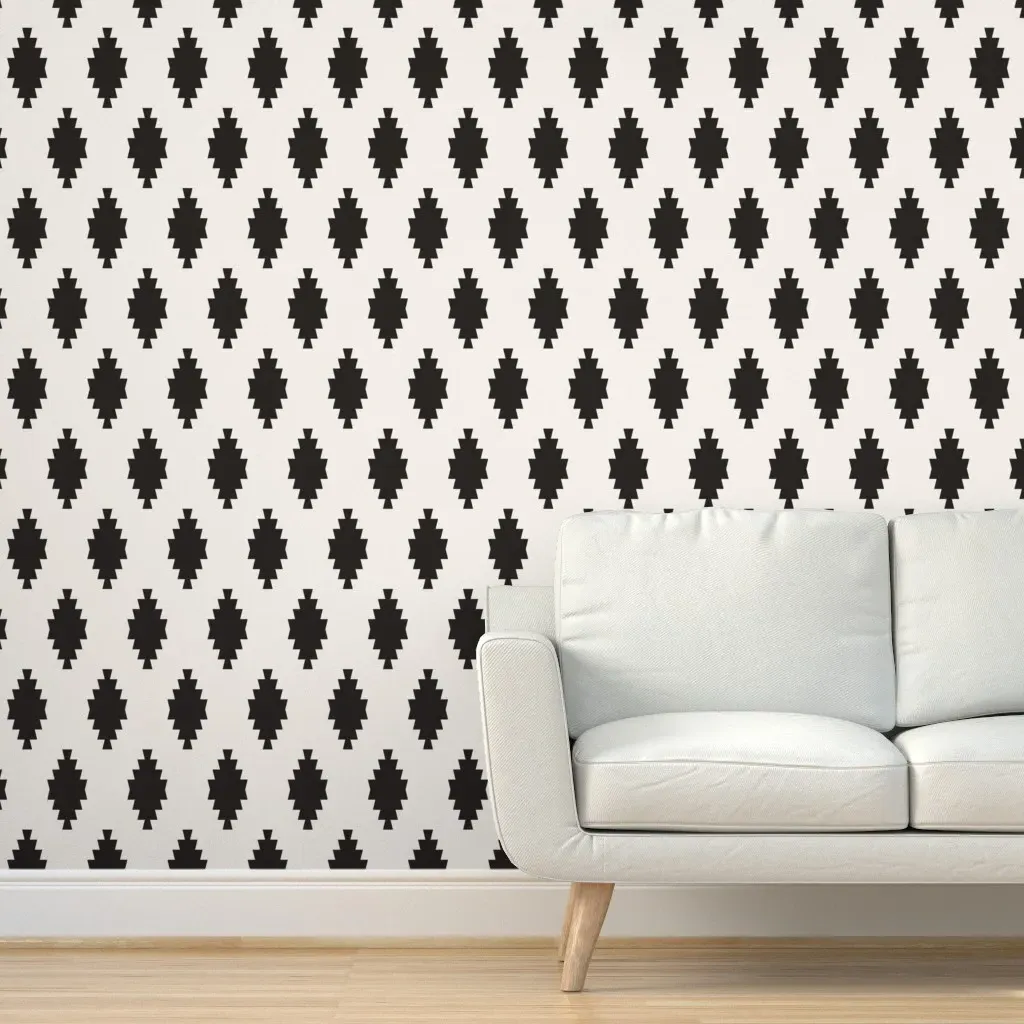 Taos Tile Peel and Stick Wallpaper - Black product
