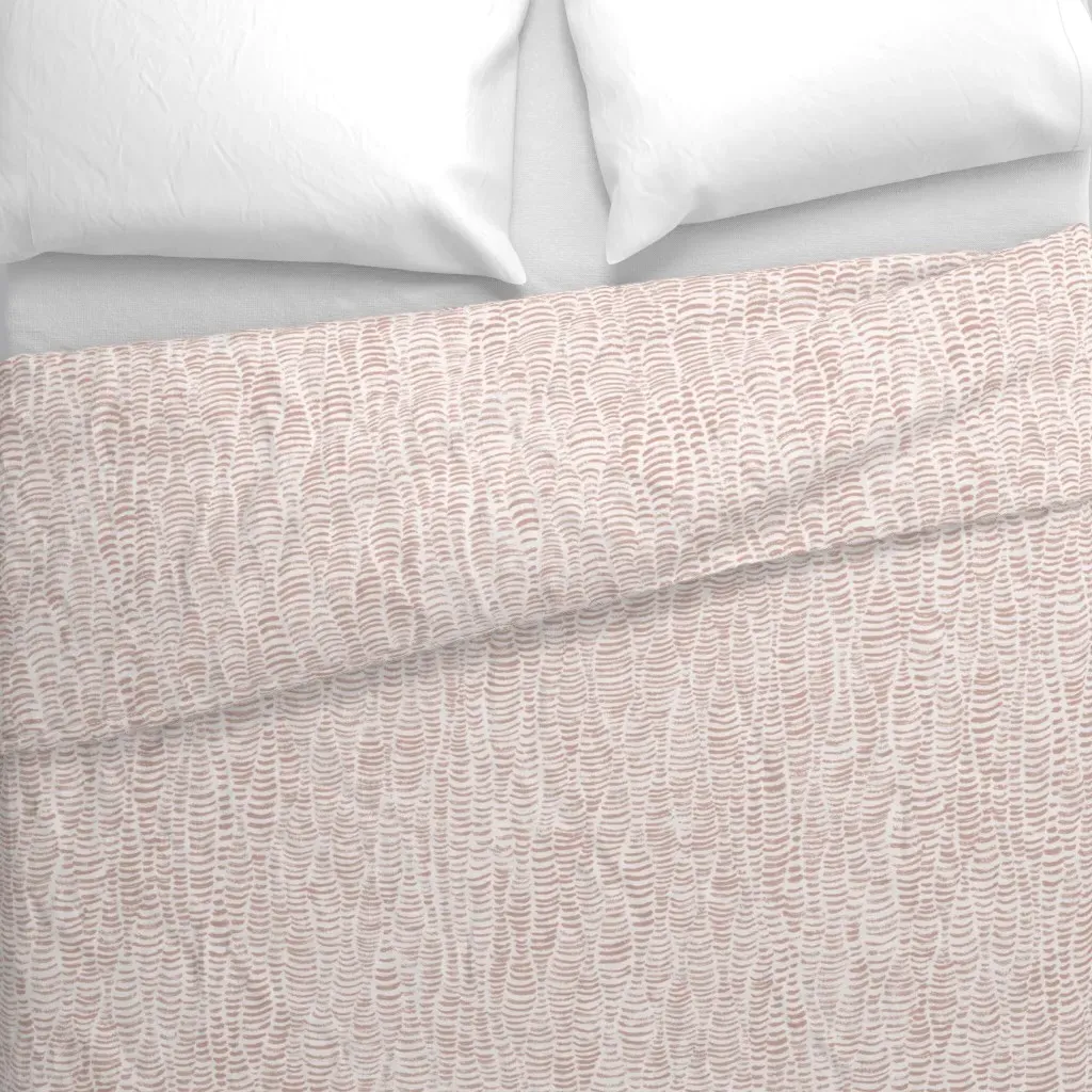Tapestry Thread Texture Brush Duvet Cover - Rose alternate view