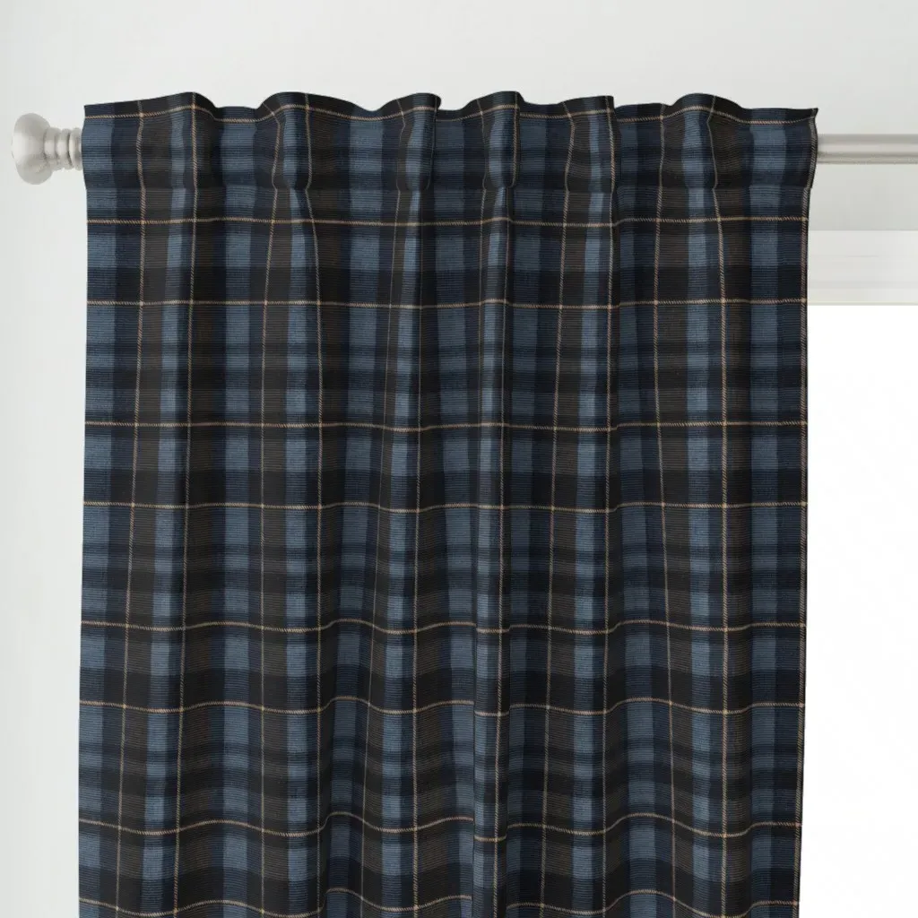 Tarnwood Curtain Panel - Navy Blue alternate view