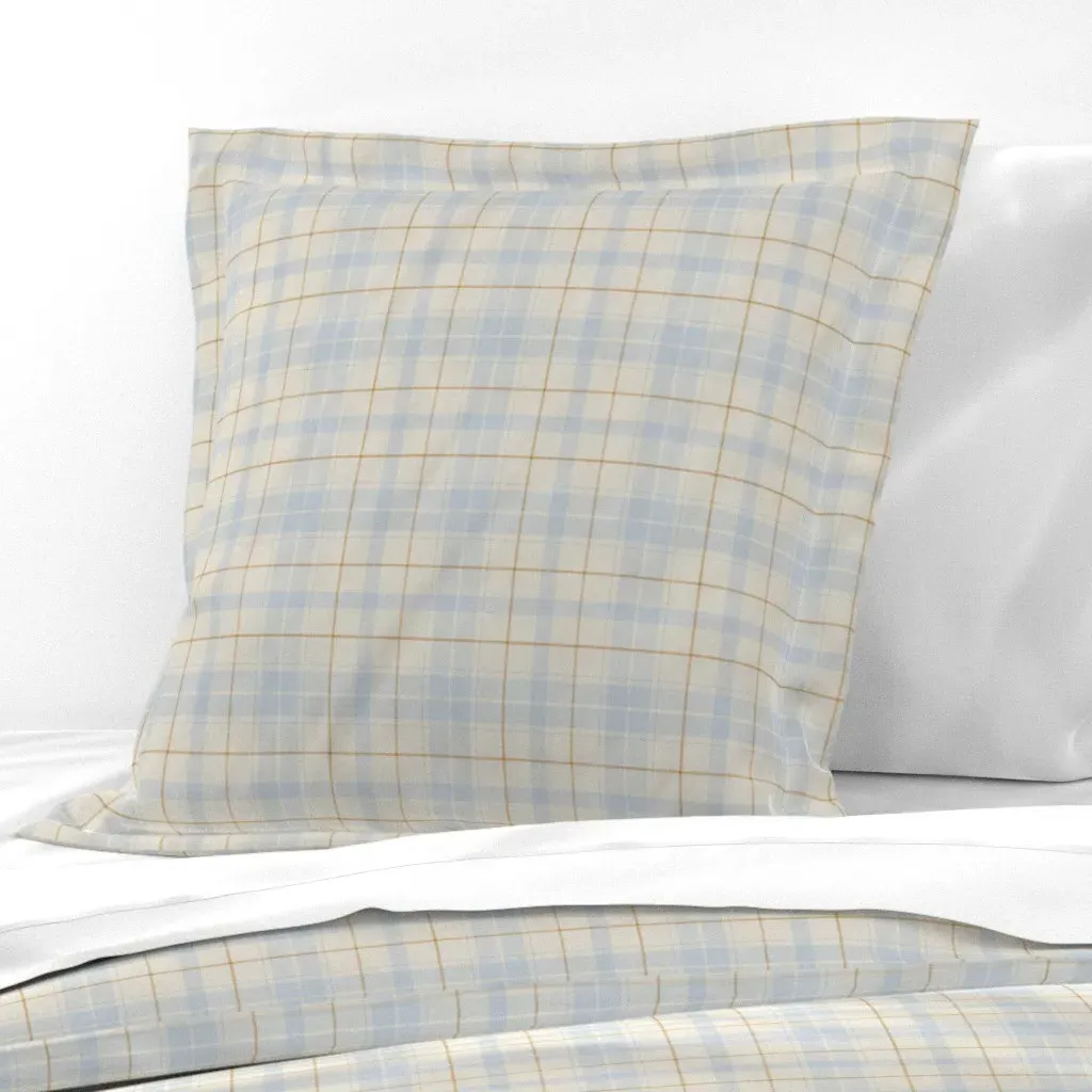 Tartan Plaid Euro Pillow Sham - Blue product