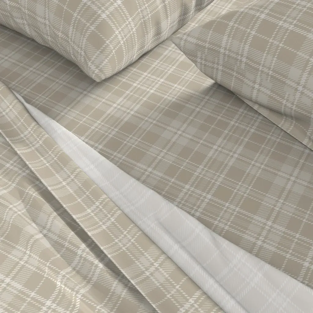 Tartan Queen Sheet Set - Beige alternate view