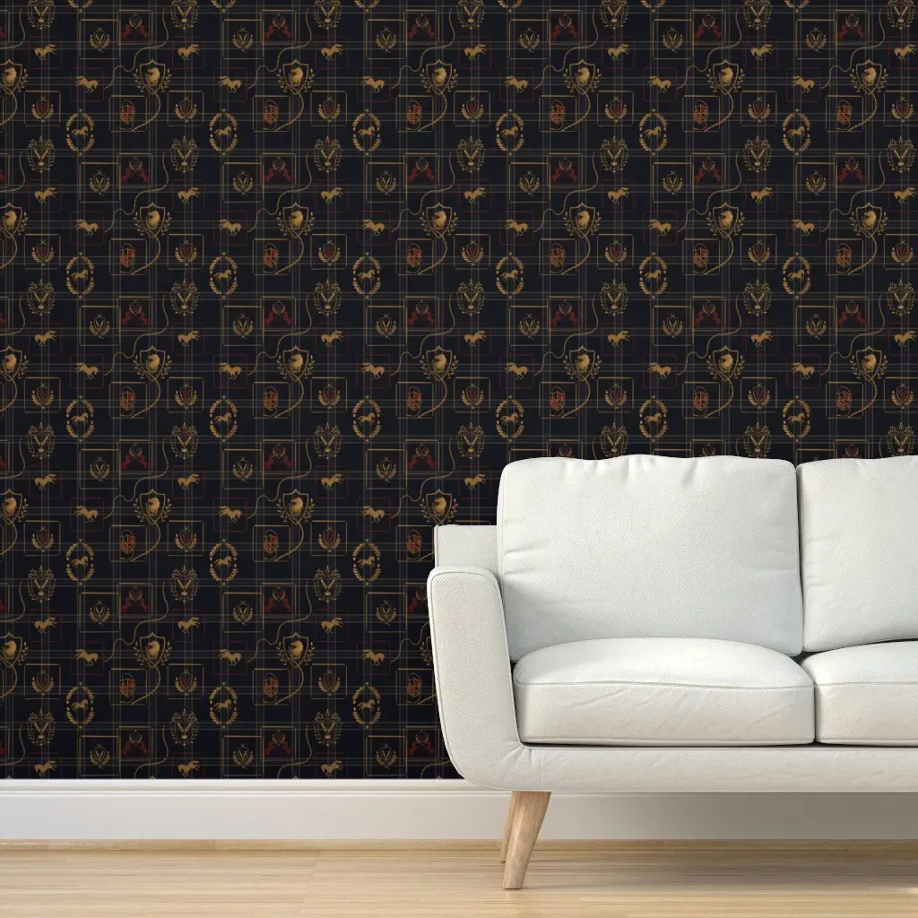 Tartan Rodeos Peel and Stick Wallpaper - Gold product
