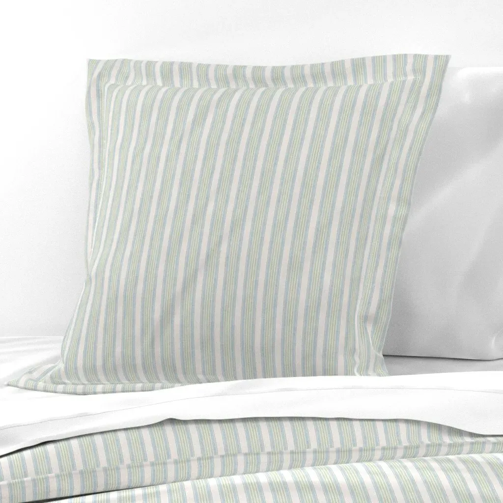 Taryn Ticking Stripe Small Euro Pillow Sham - Blue product