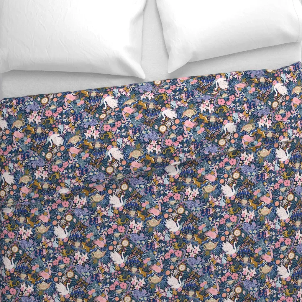 Tea Time At Wonderland 8" Duvet Cover - Pink alternate view