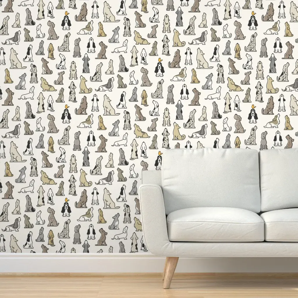Team Howls Large Scale Peel and Stick Wallpaper - Beige product