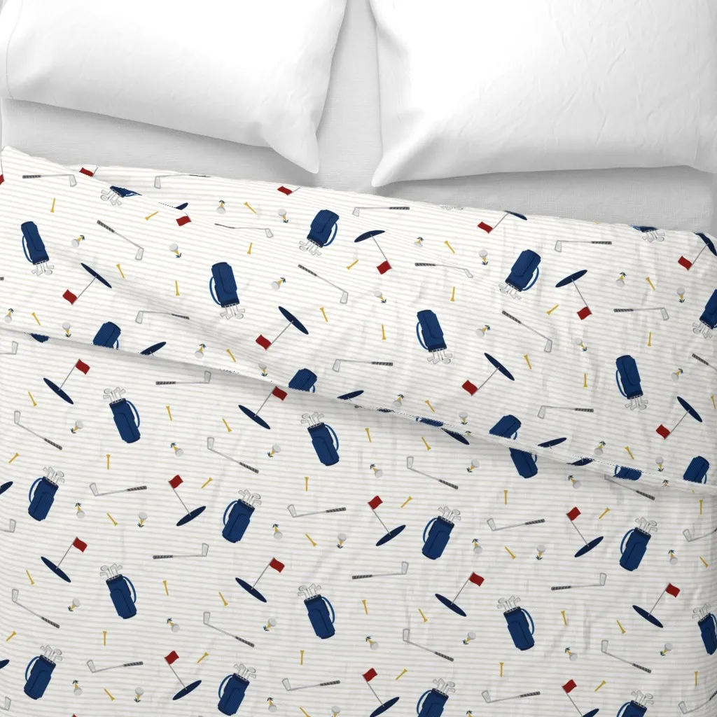 Tee Time Golf Duvet Cover - Navy Blue alternate view