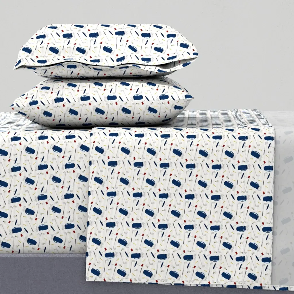 Tee Time Golf Themed Twin Sheet Set - Navy Blue product