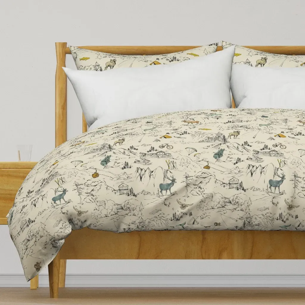 Telluride Toile Trail Duvet Cover - Beige product
