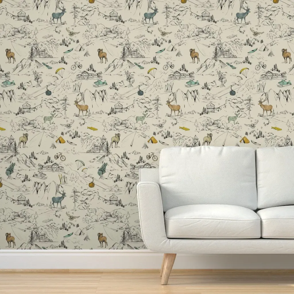Telluride Toile Trail Peel and Stick Wallpaper - Beige product