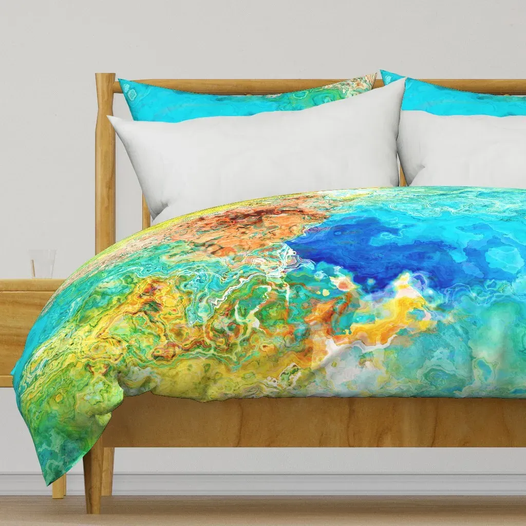 Tenacious Abstract Duvet Cover - Turquoise product