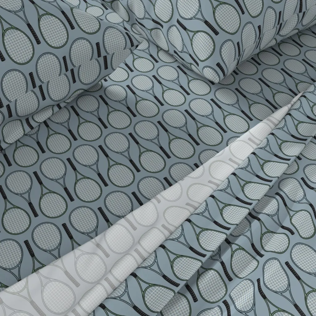 Tennis Anyone Twin Sheet Set - Light Gray alternate view