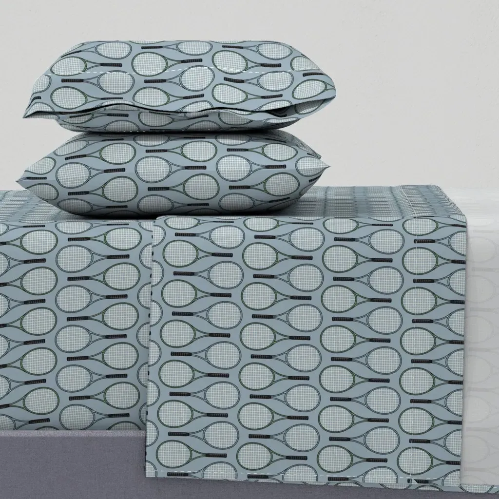 Tennis Anyone Twin Sheet Set - Light Gray product