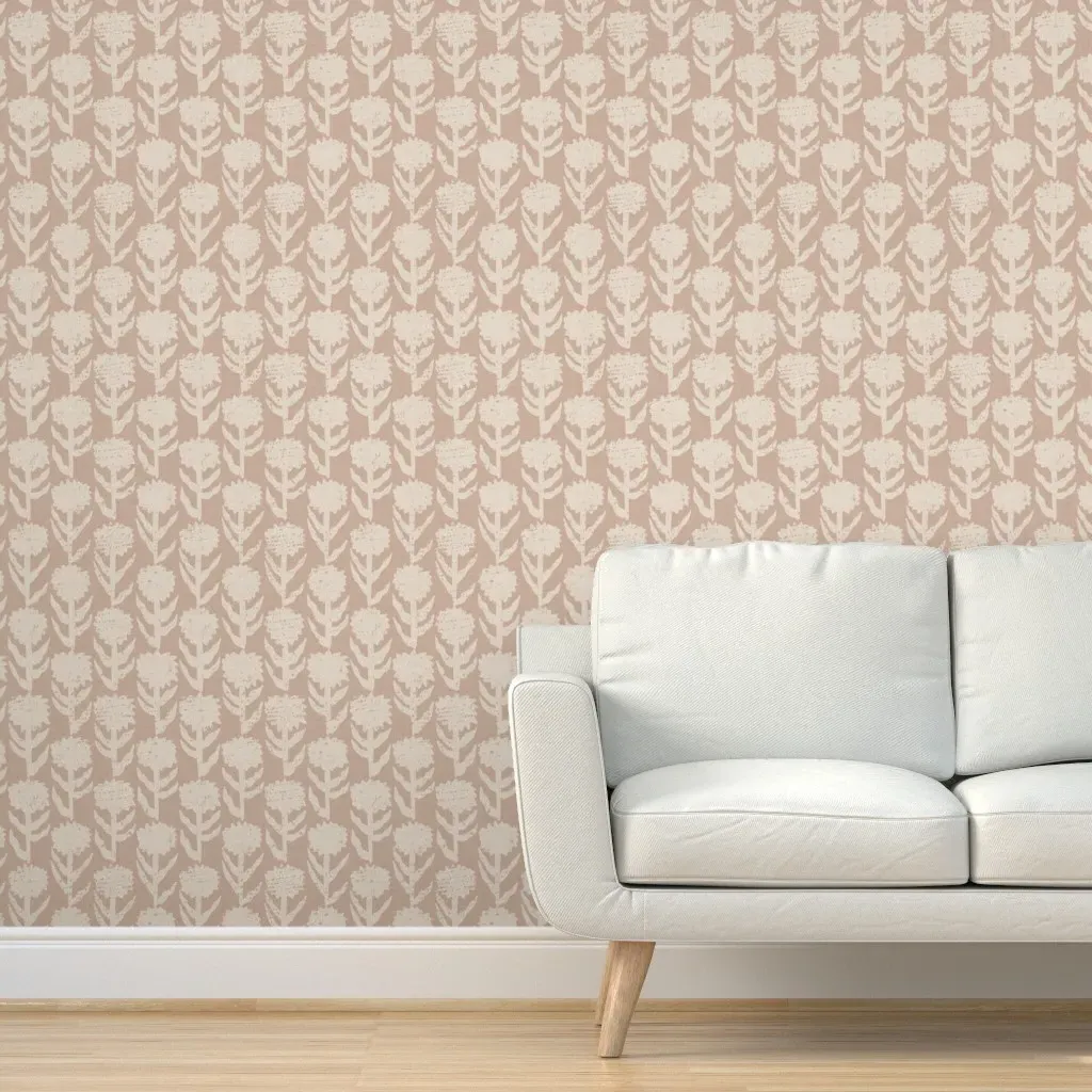 Terra Flora Peel and Stick Wallpaper - Blush Pink product