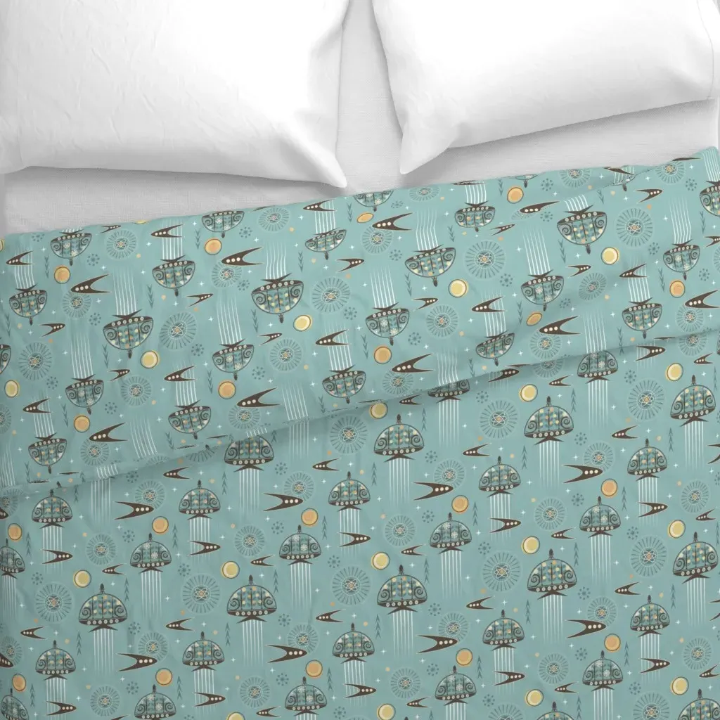 Terraformer Duvet Cover - Teal alternate view