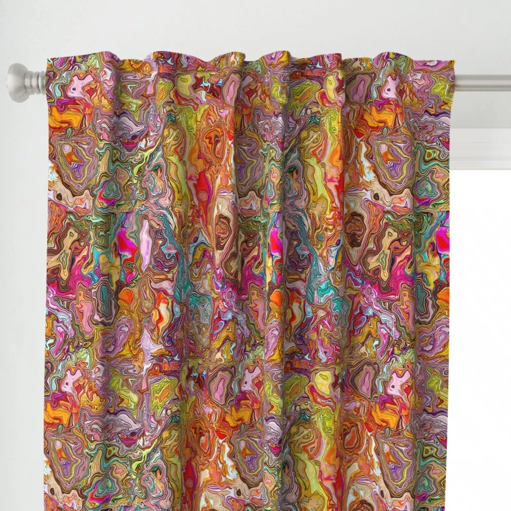 Terrain Curtain Panel - Orange alternate view