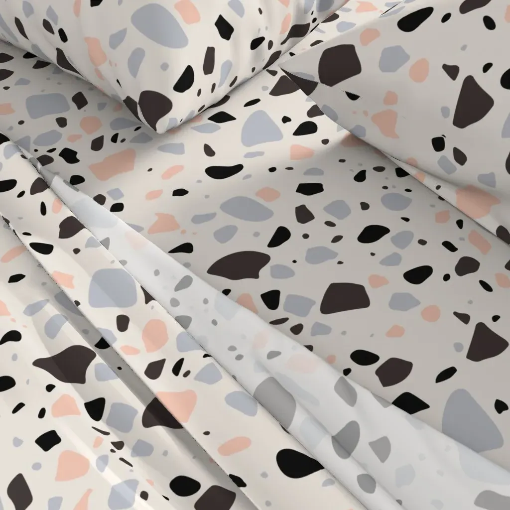 Terrazzo Queen Sheet Set - Off-White alternate view
