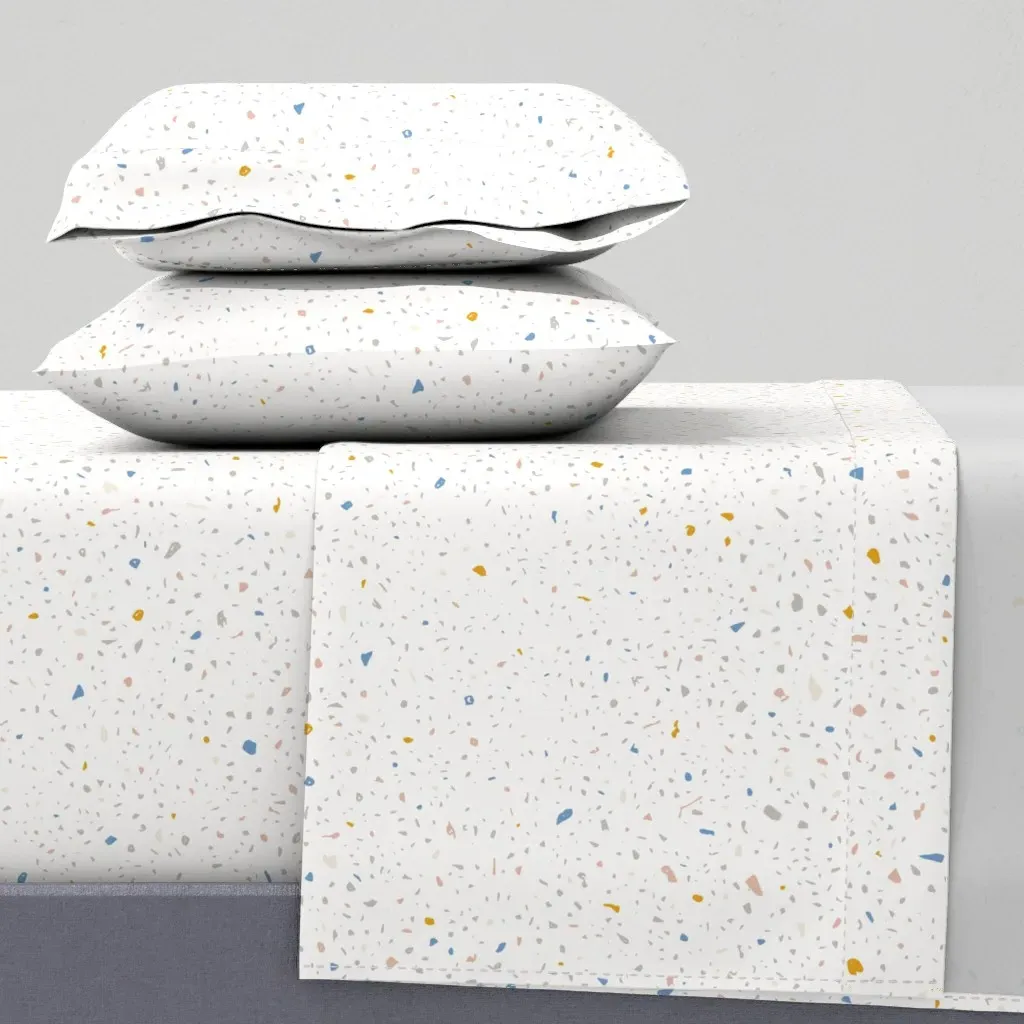 Terrazzo Speckled Light Queen Sheet Set - Off-White product