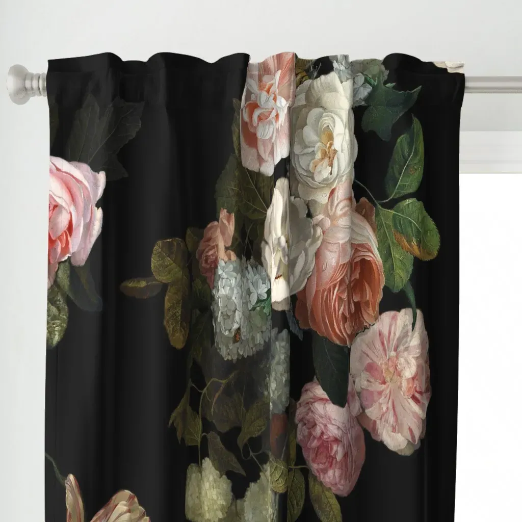 Tessa Floral Large Scale Curtain Panel - Pink alternate view